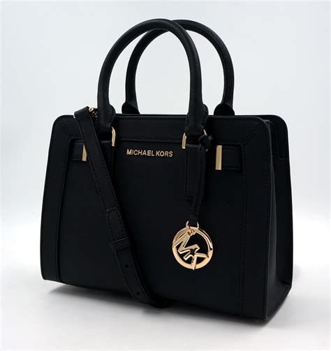 michael kors handtasche schwarz gold|More.